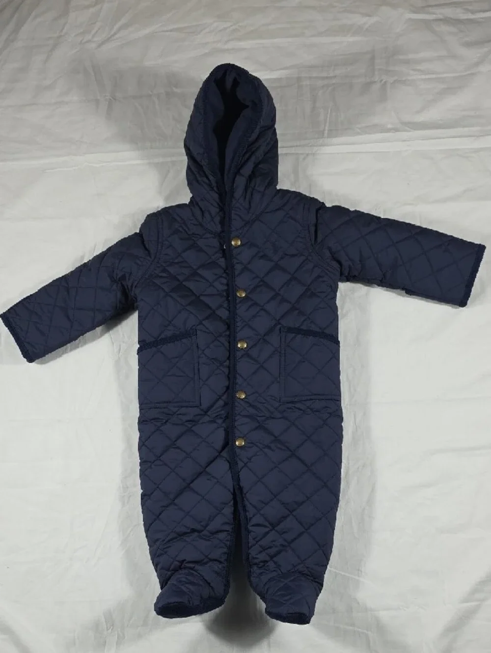 Ralph Lauren Navy Quilted Hooded Snow Suit